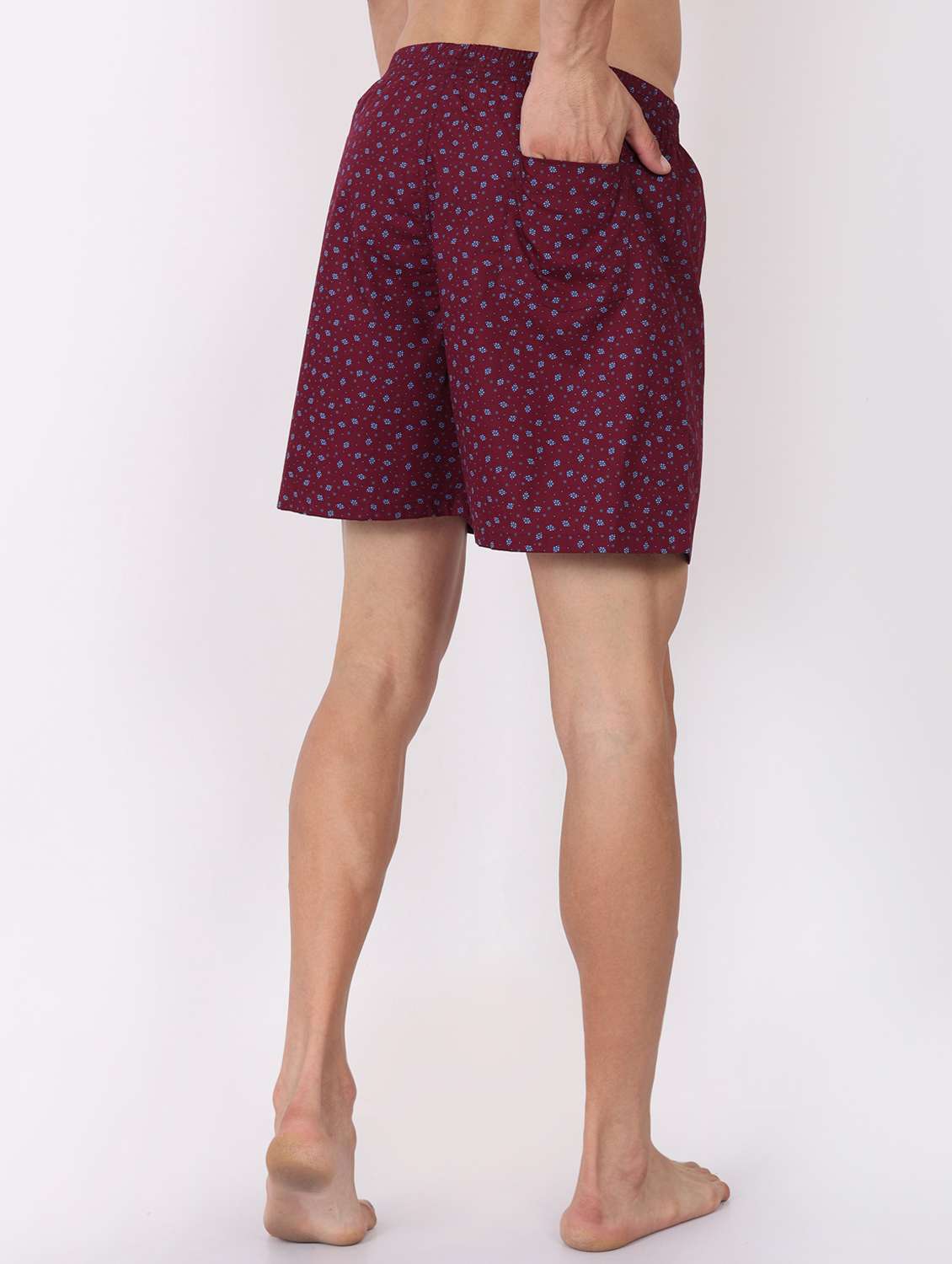 men printed mid rise loungewear boxer - 22020295 -  Standard Image - 4