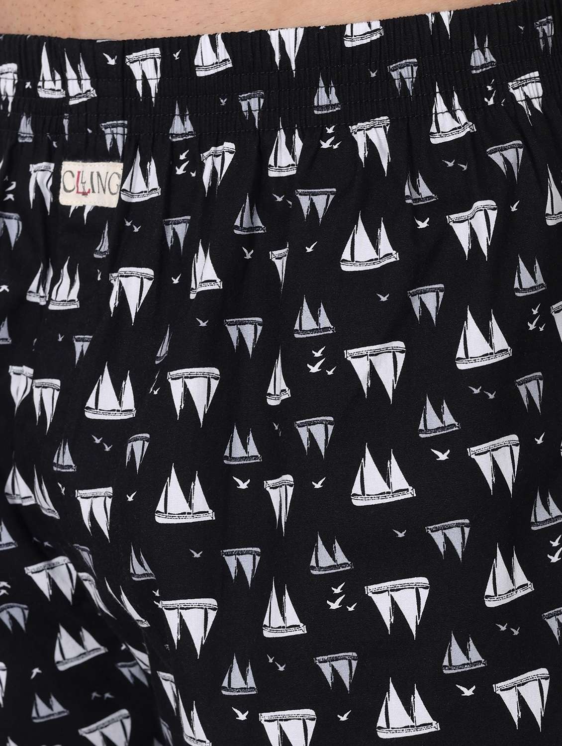 men printed mid rise loungewear boxer - 22020296 -  Standard Image - 6