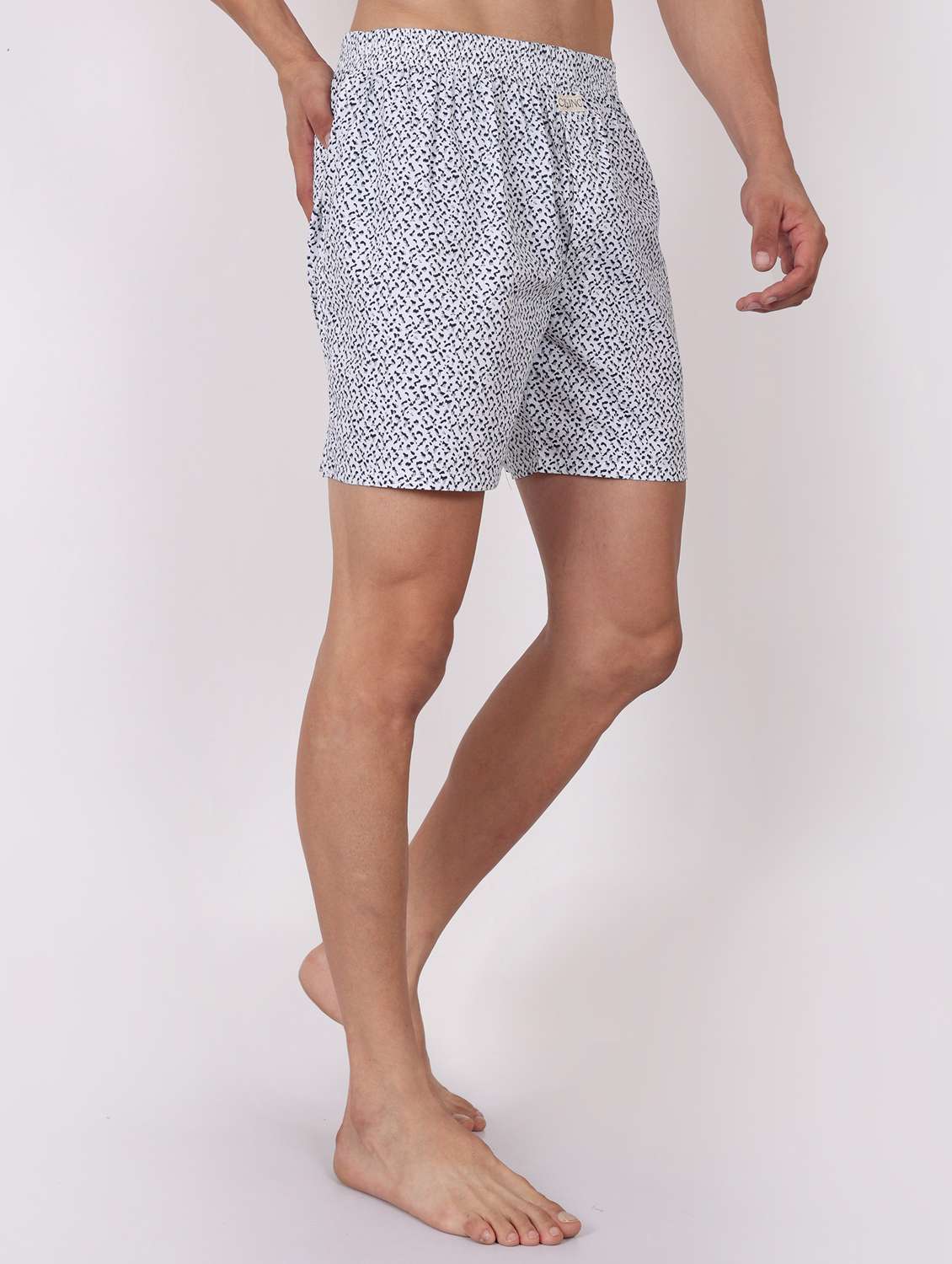 men printed mid rise loungewear boxer - 22020299 -  Standard Image - 4