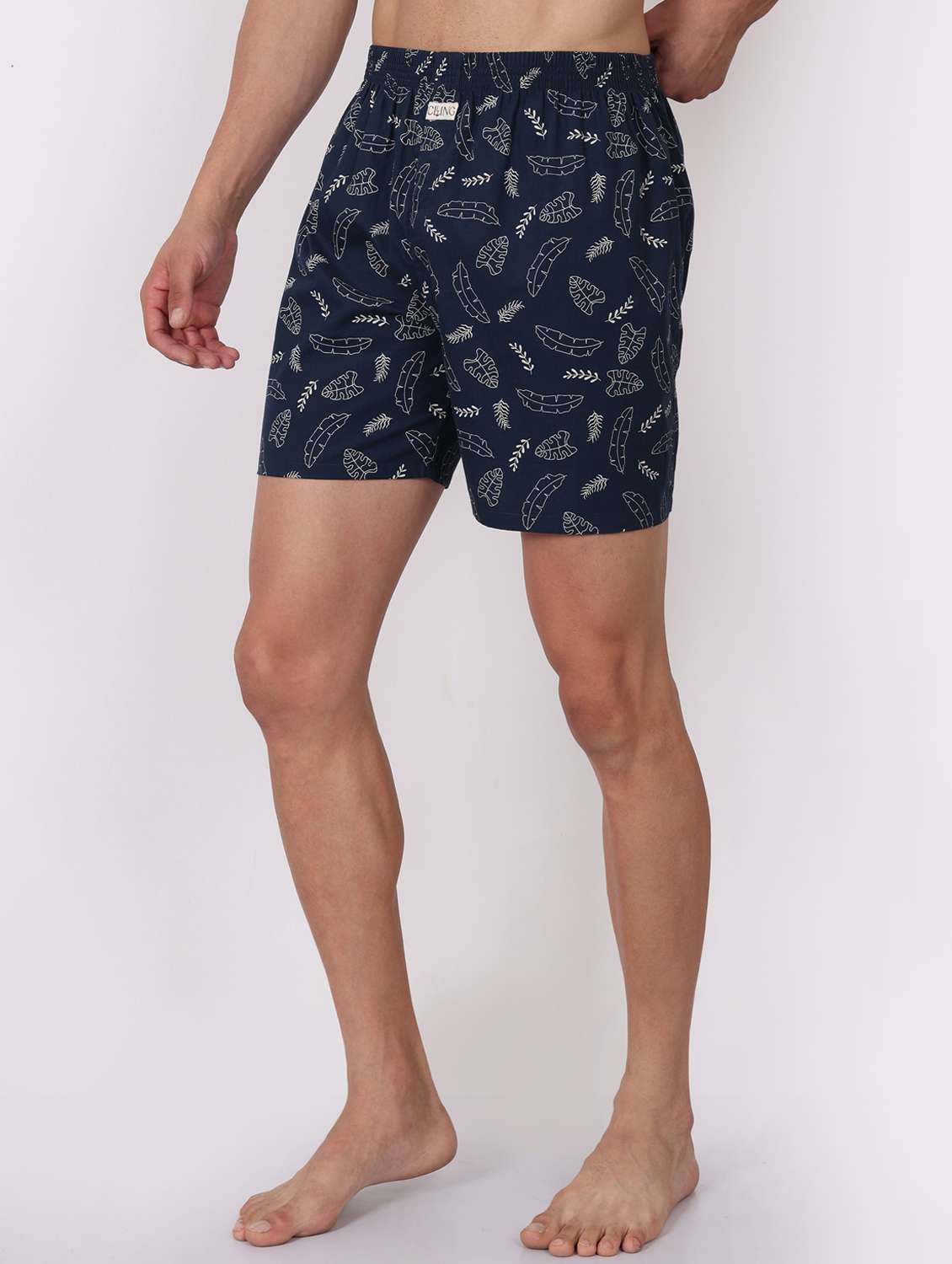 men printed mid rise loungewear boxer - 22020300 -  Standard Image - 1