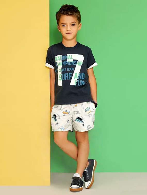 boys printed mid rise boxer - 22020306 -  Standard Image - 1