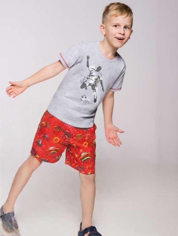 boys printed mid rise boxer - 22020307 -  Standard Image - 1