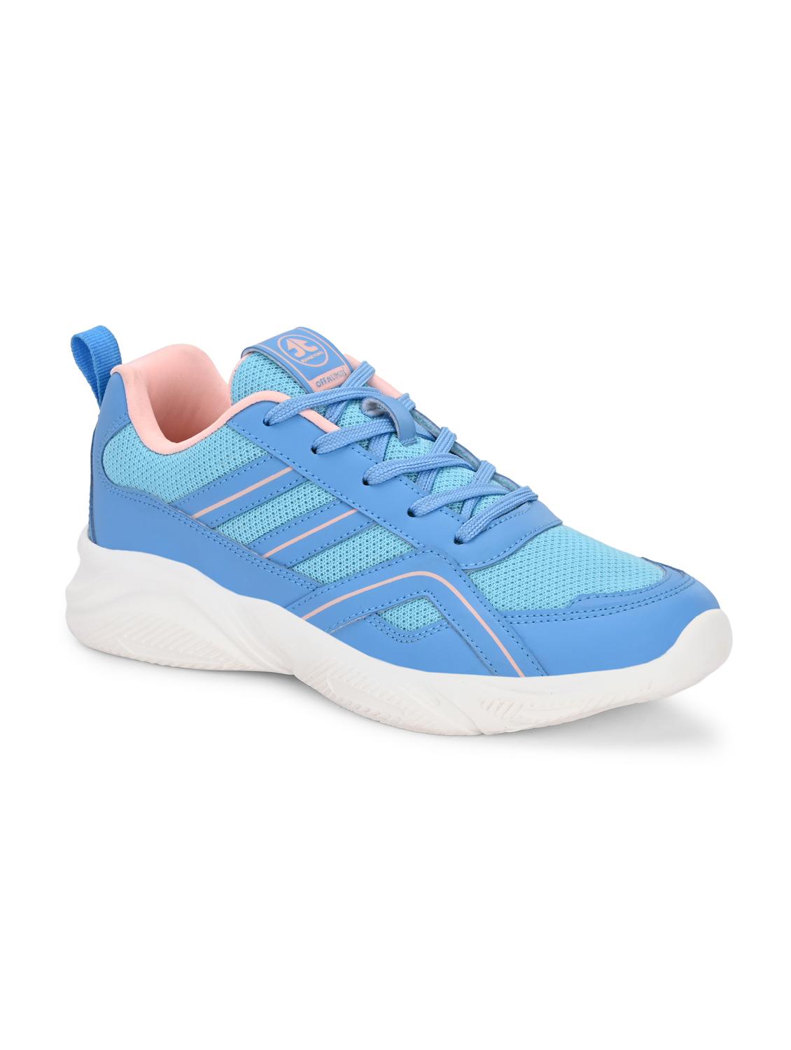 blue synthetic & mesh laceup sports shoes - 22020316 -  Standard Image - 1