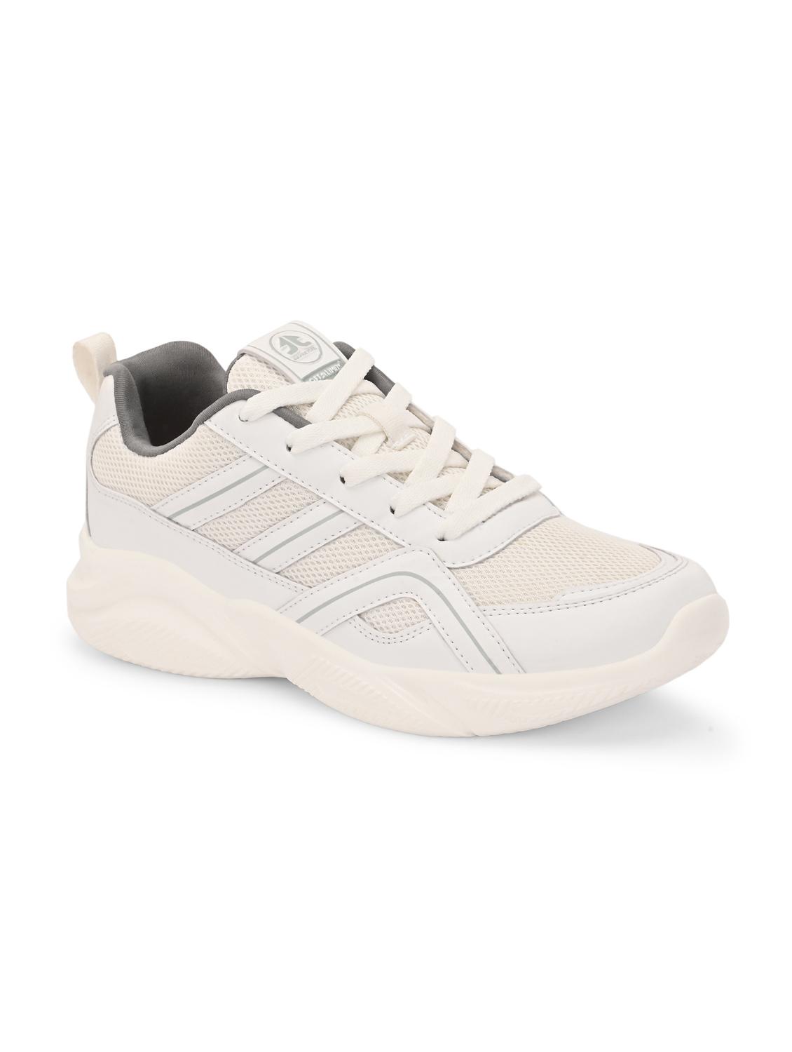off white flyknit laceup sports shoes - 22020319 - Standard Image - 1