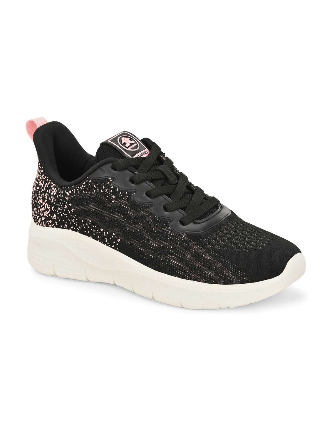 black flyknit laceup sports shoes - 22020321 - Standard Image - 1