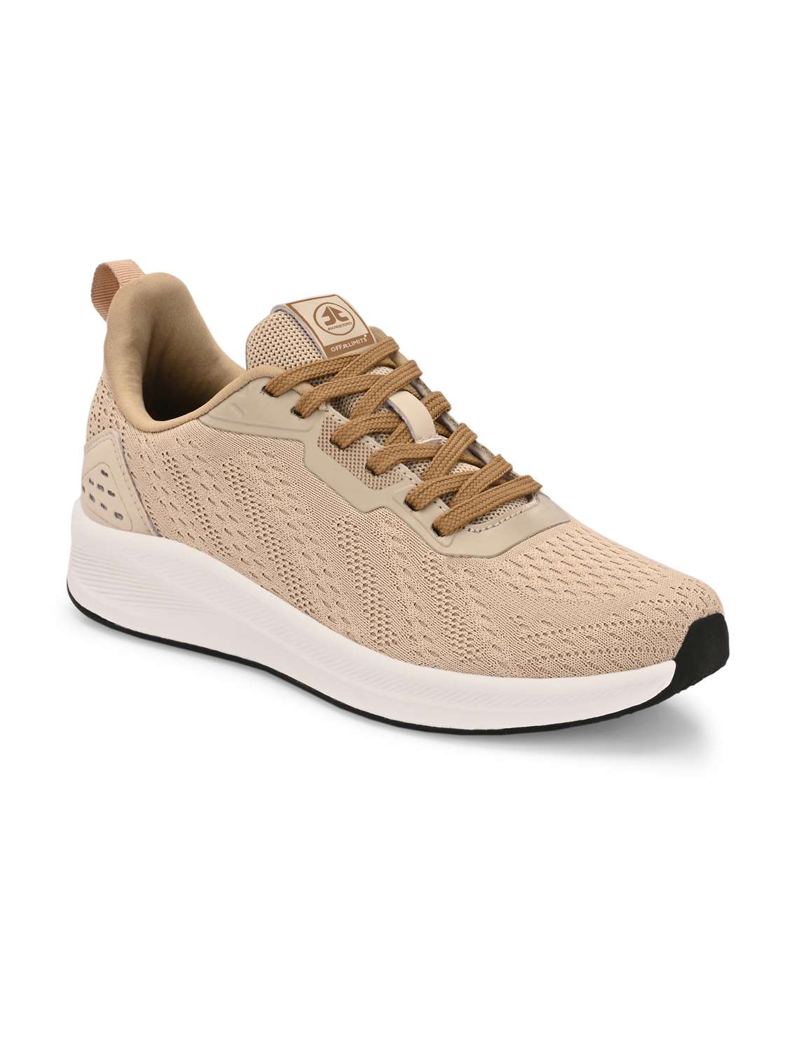 beige flyknit laceup sports shoes - 22020326 -  Standard Image - 1