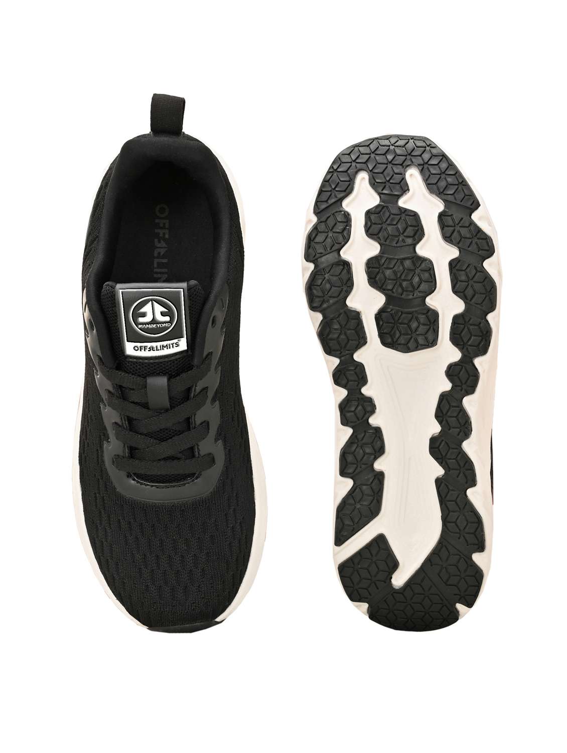 black flyknit laceup sports shoes - 22020327 - Standard Image - 4