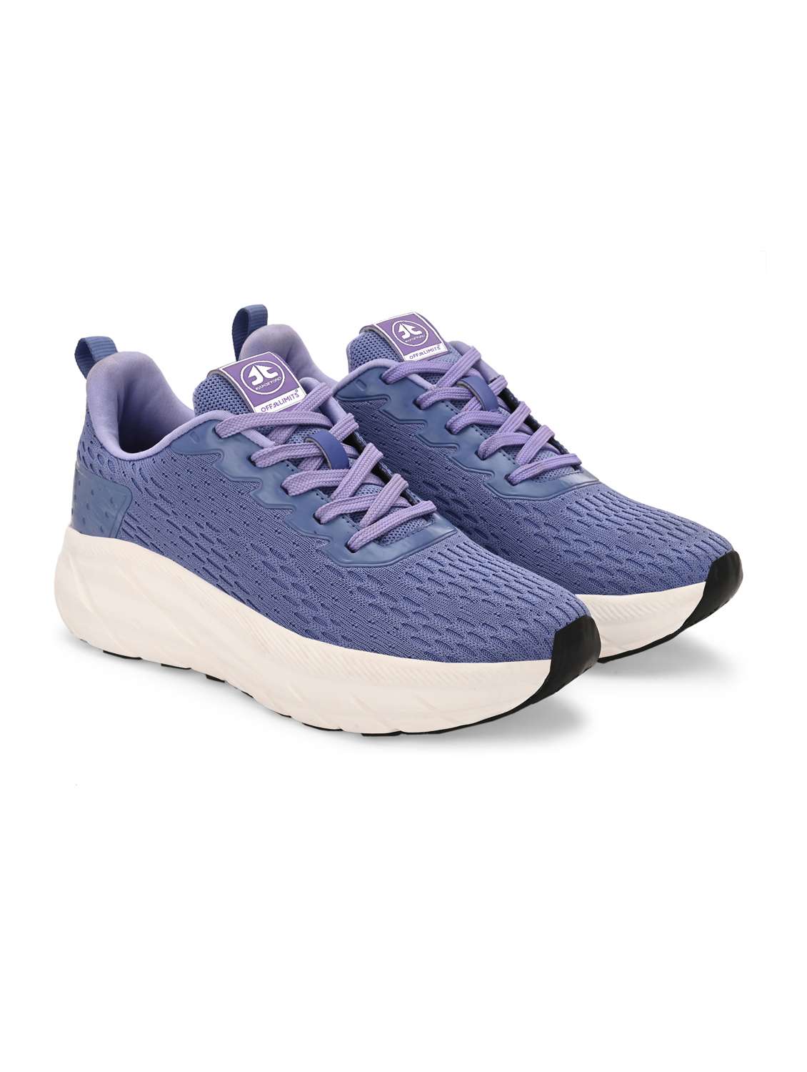 purple flyknit laceup sports shoes - 22020328 - Standard Image - 1