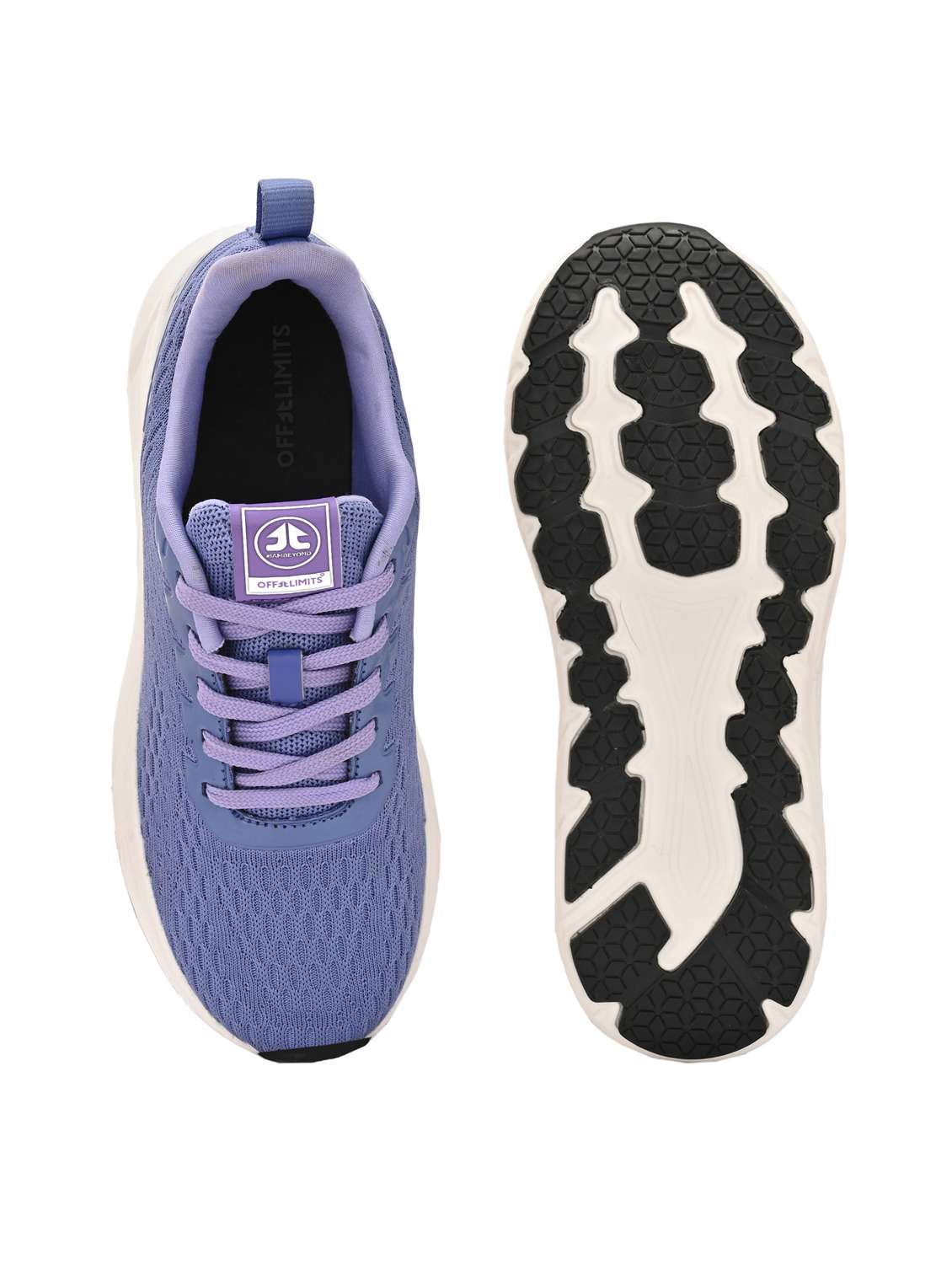 purple flyknit laceup sports shoes - 22020328 - Standard Image - 4