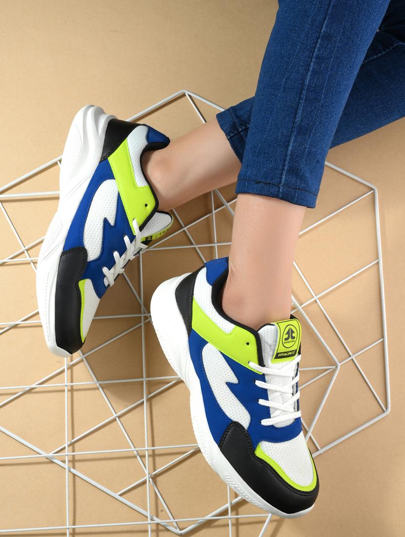women color blocked lace-up sports shoe - 22020336 -  Standard Image - 1