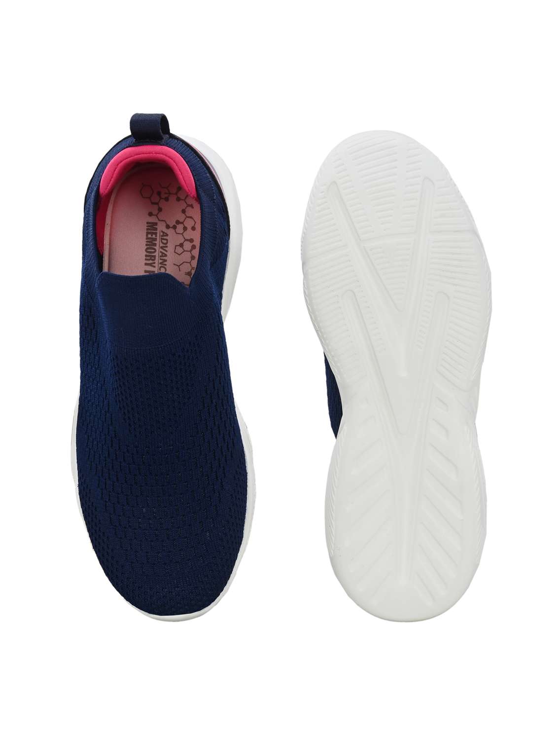women navy blue slip on sports shoe - 22020341 - Standard Image - 4