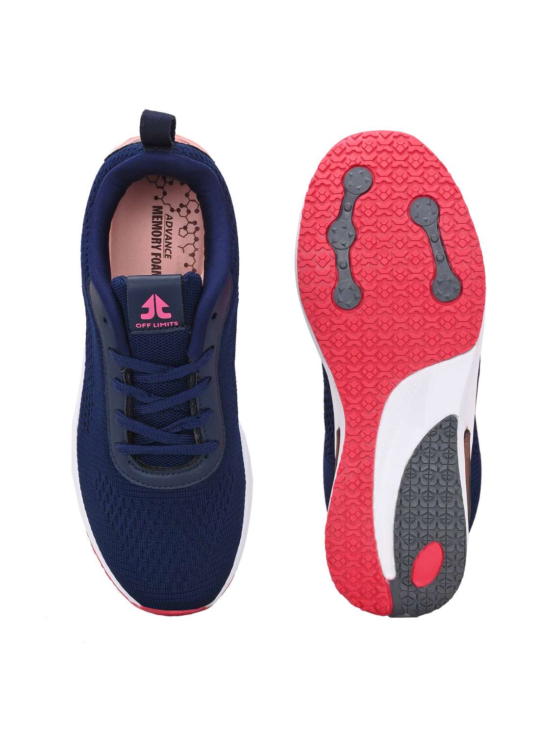 navy blue flyknit laceup sports shoes - 22020346 - Standard Image - 4