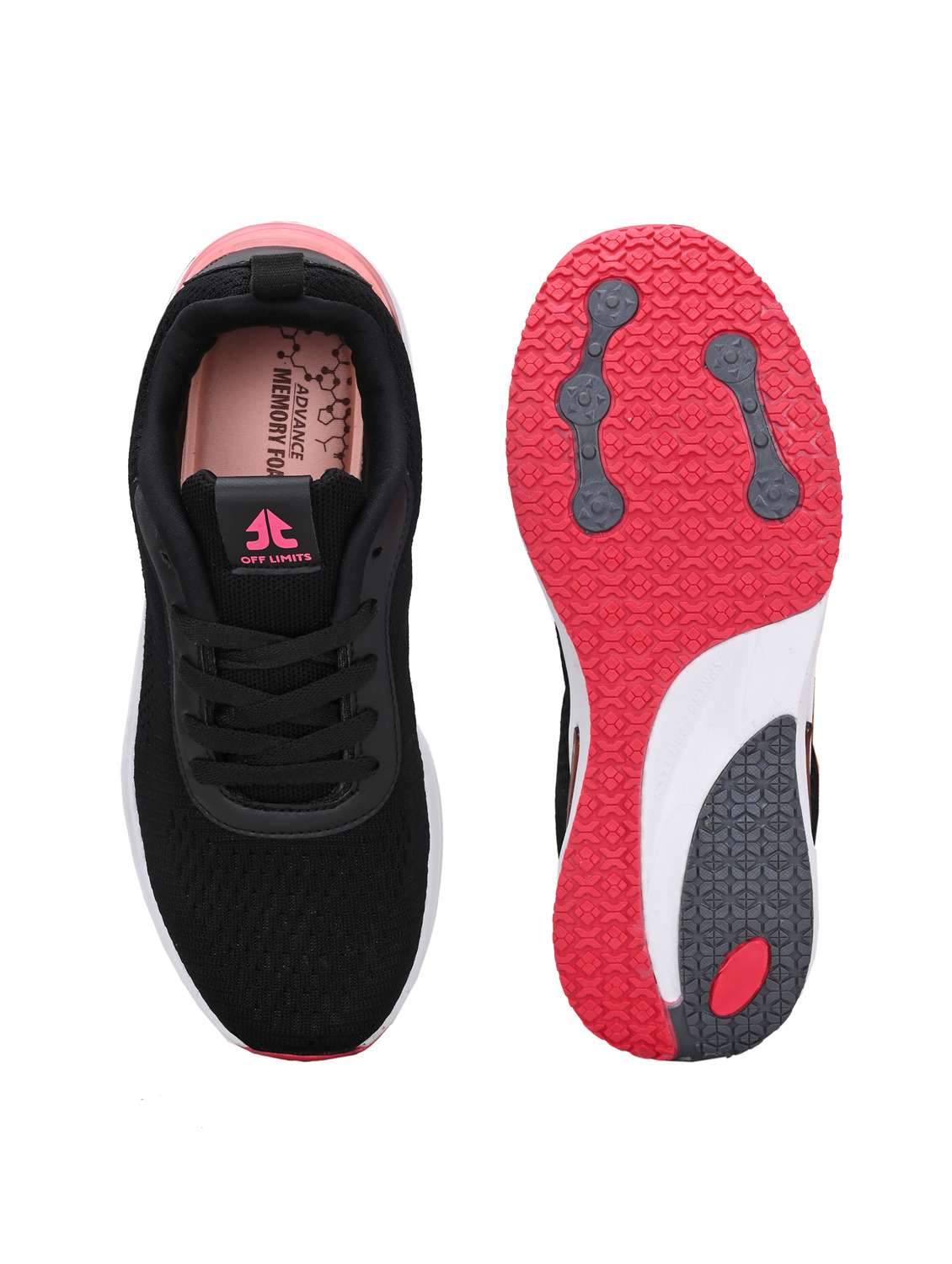 women black lace-up sports shoe - 22020347 -  Standard Image - 4