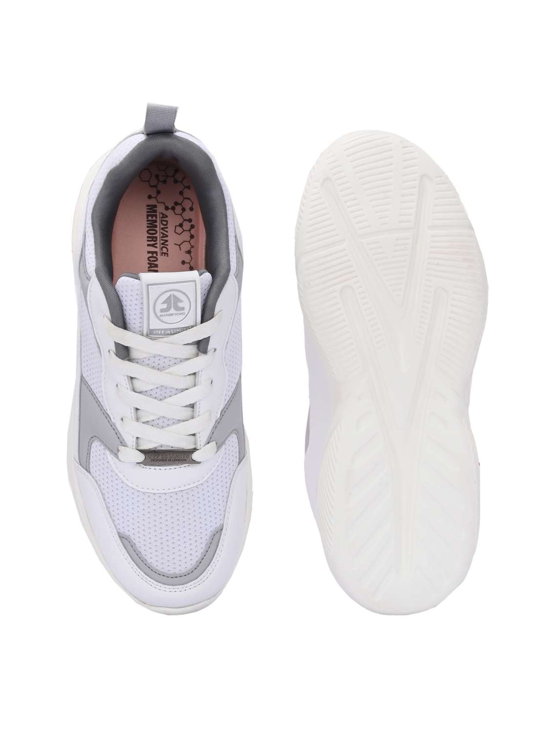 women off white lace-up sports shoe - 22020348 -  Standard Image - 4