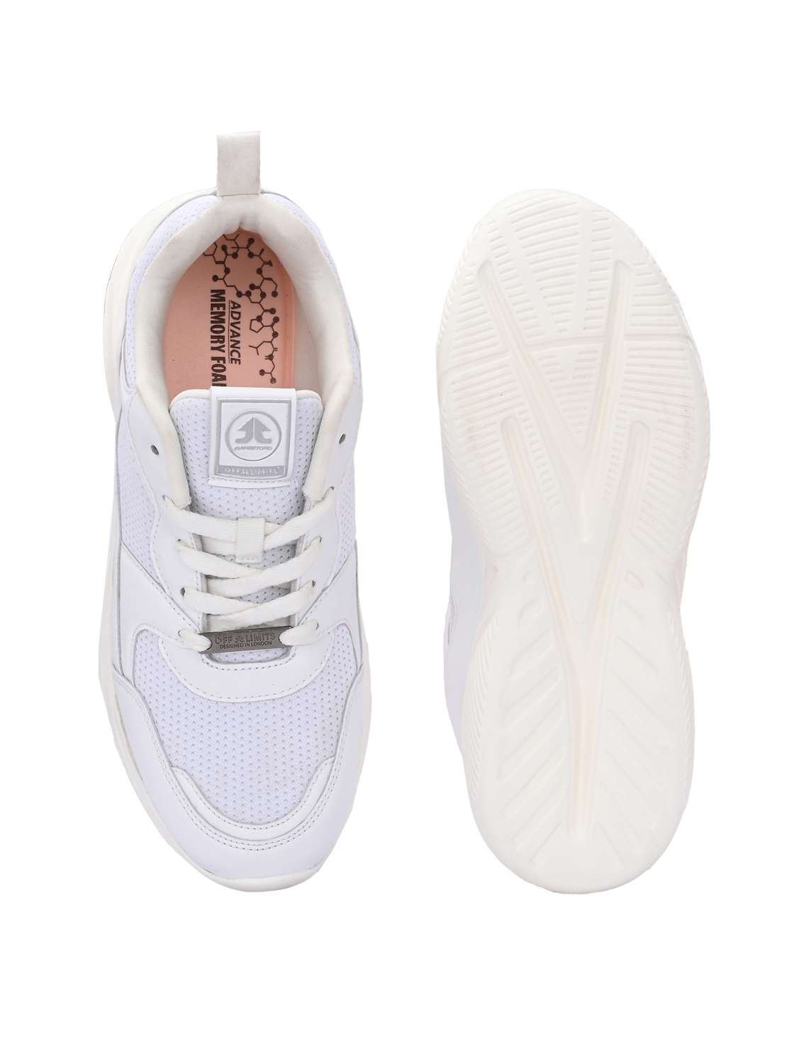 women off white lace-up sports shoe - 22020349 -  Standard Image - 4