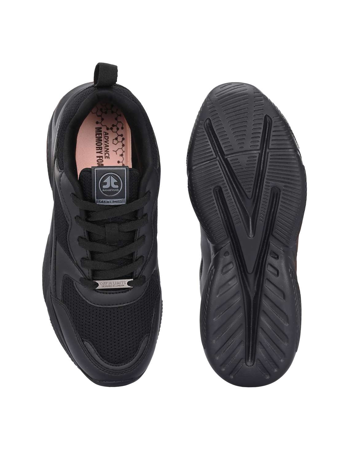 women black lace-up sports shoe - 22020352 -  Standard Image - 4