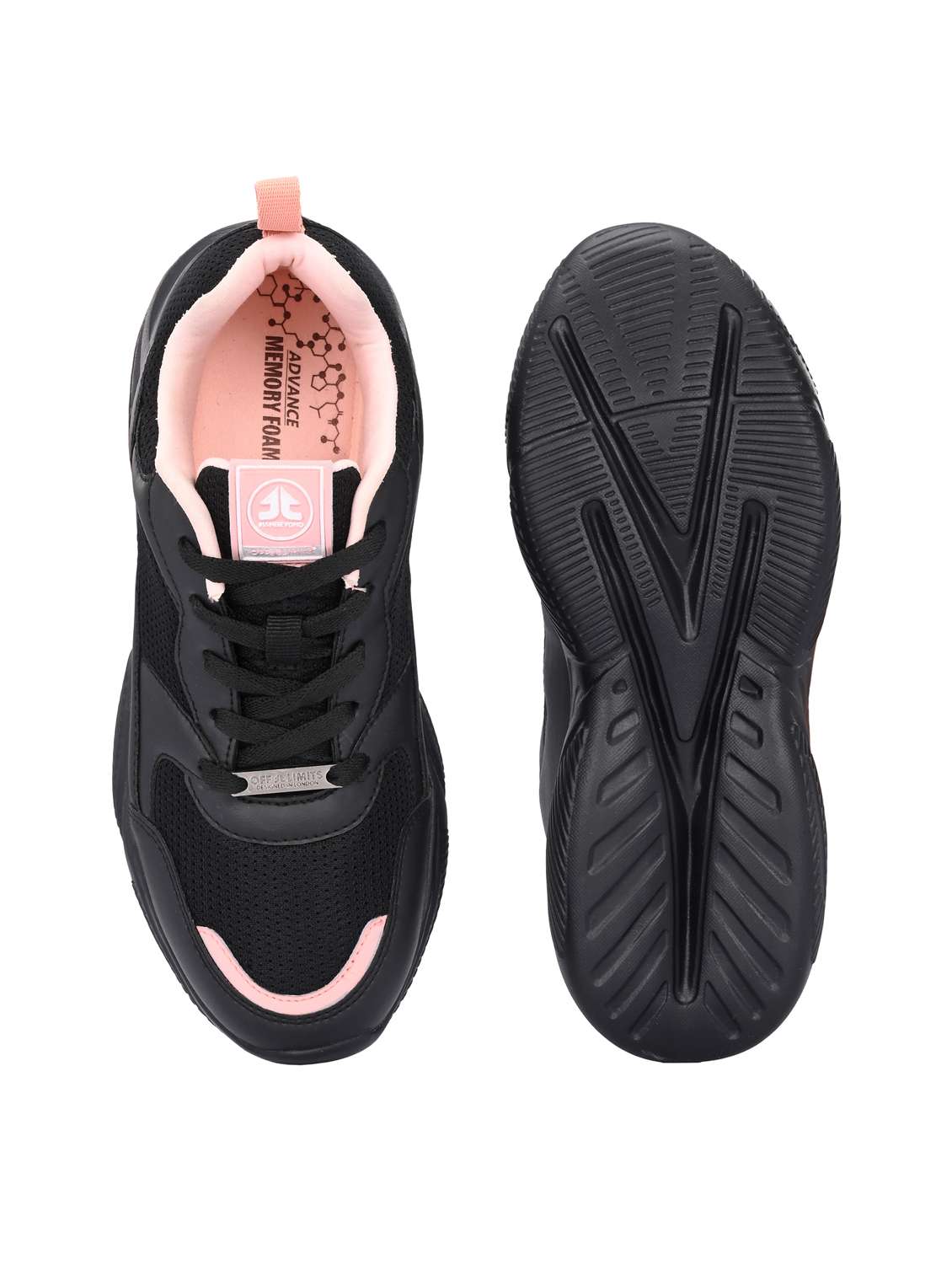 women black lace-up sports shoe - 22020353 - Standard Image - 4