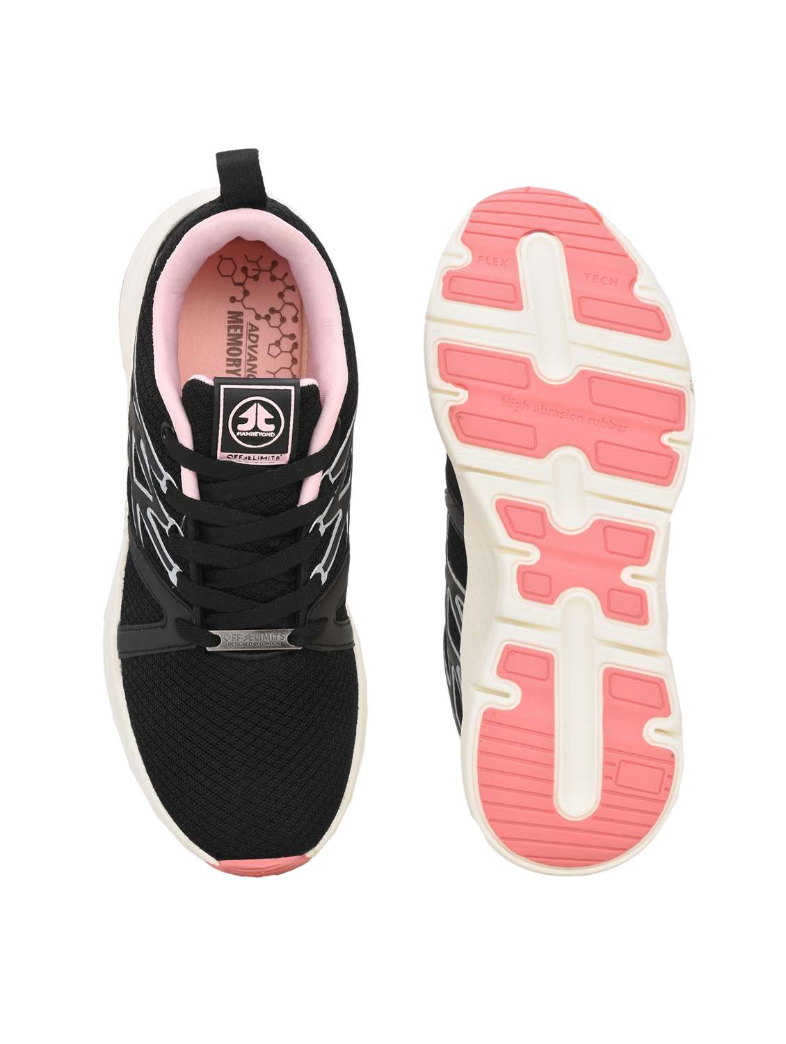 women black lace-up sports shoe - 22020357 - Standard Image - 4