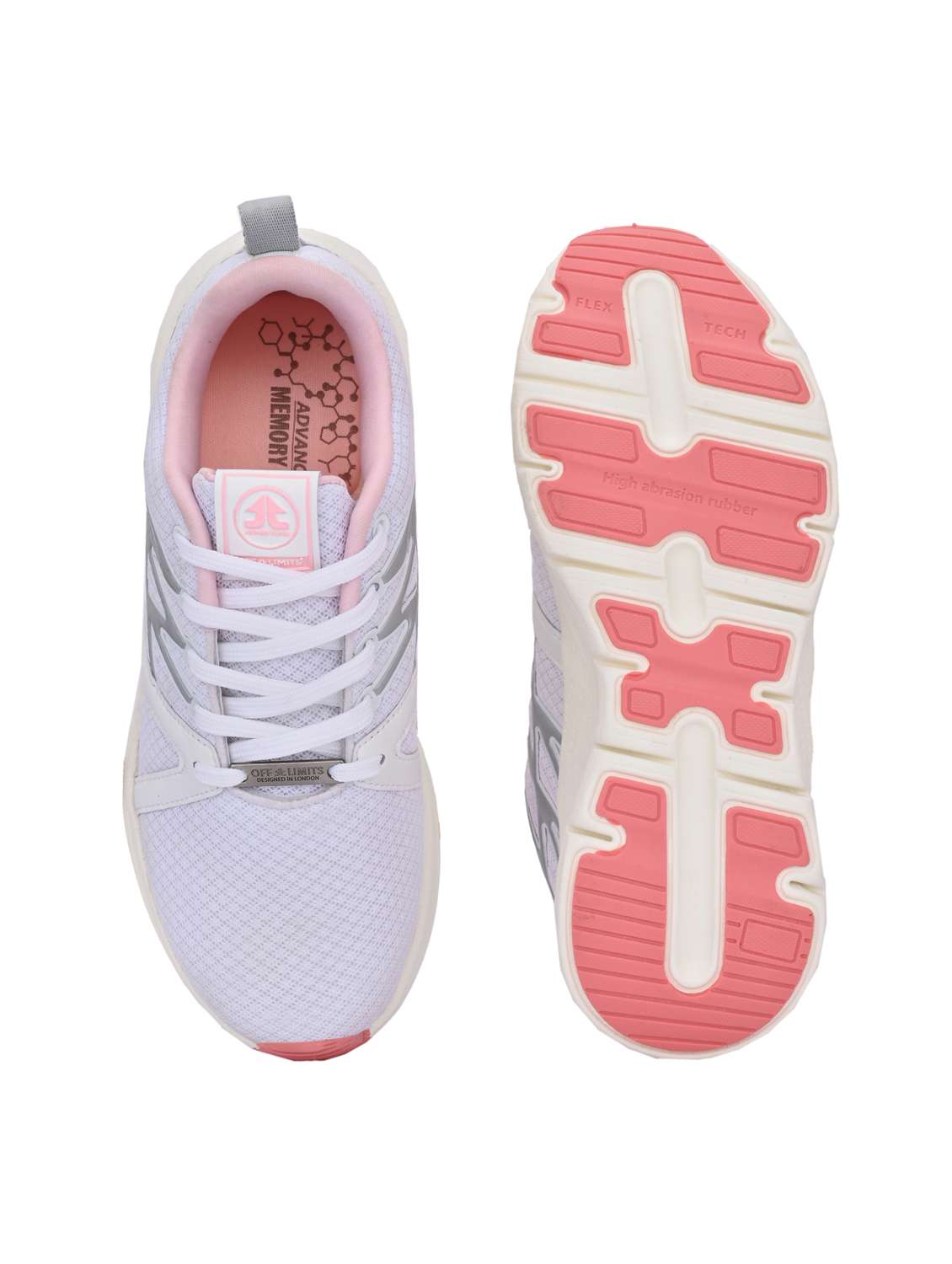 women off white lace-up sports shoe - 22020359 -  Standard Image - 4