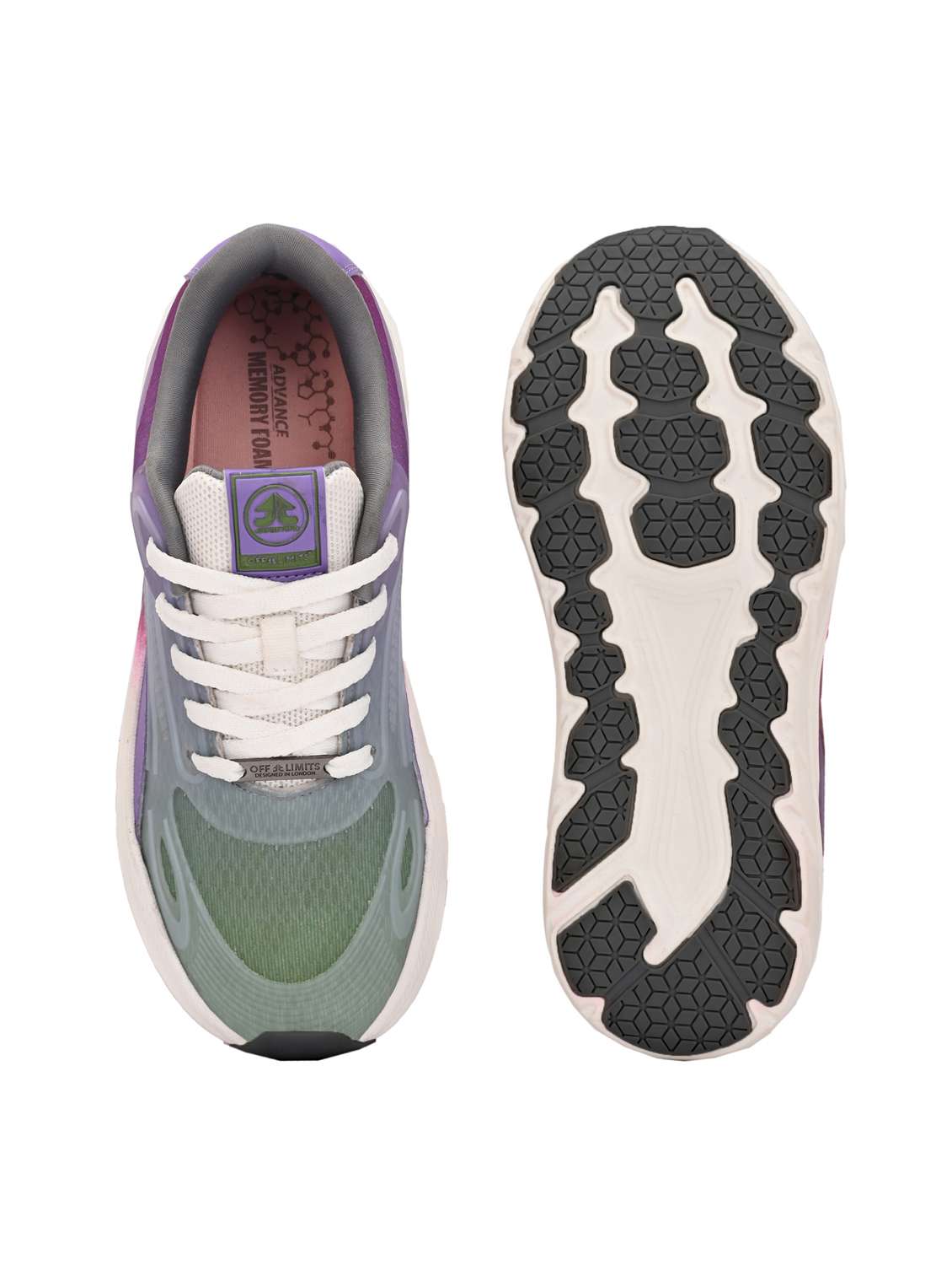 women purple lace-up sports shoe - 22020364 -  Standard Image - 4