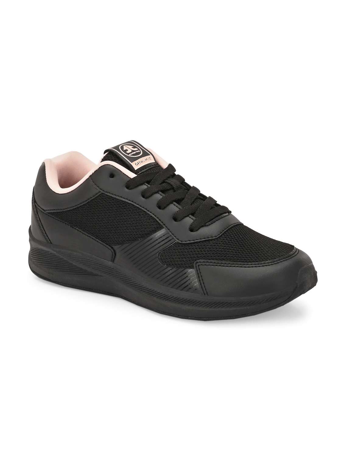 women black lace-up sports shoe - 22020367 - Standard Image - 1