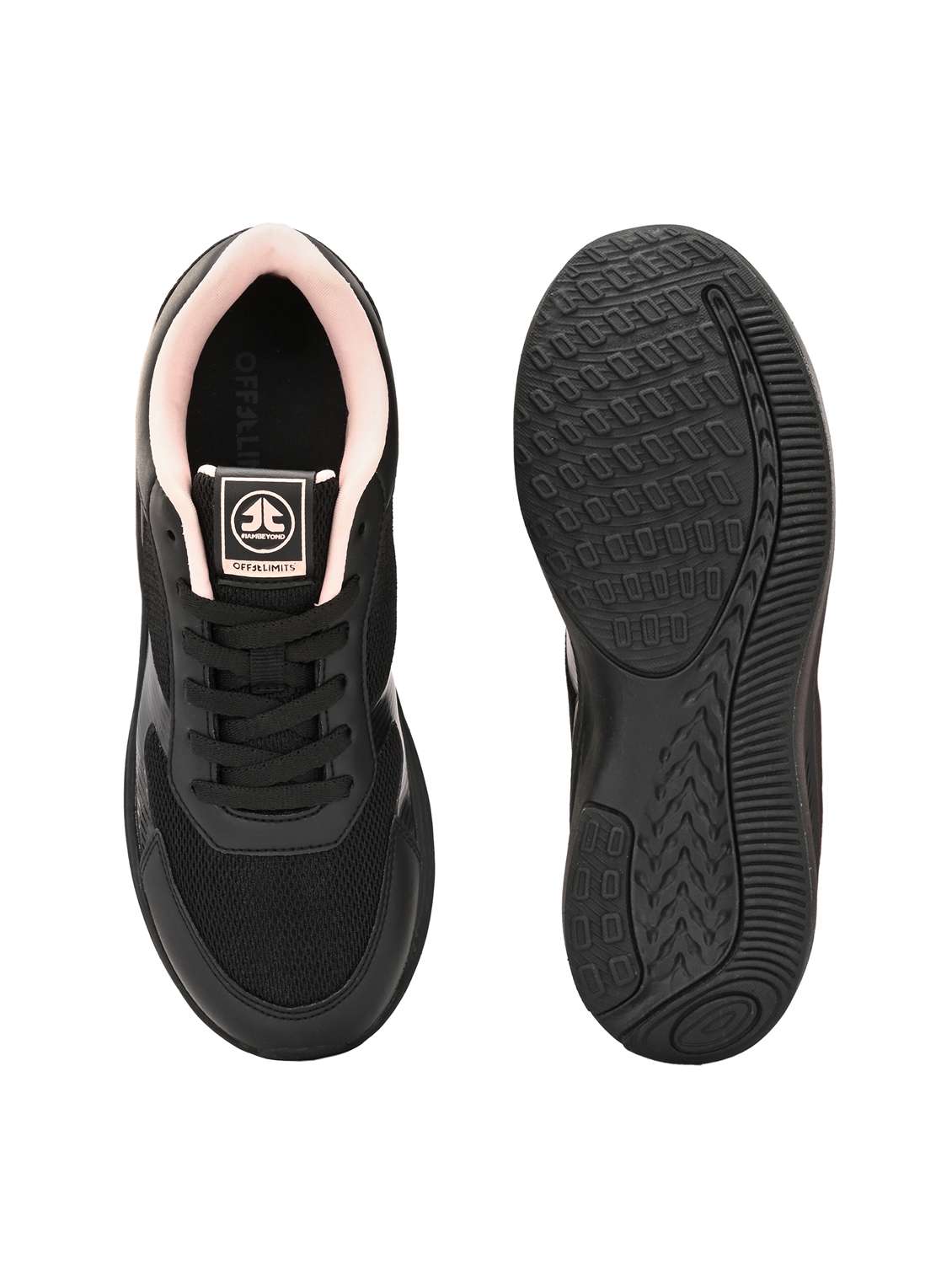 women black lace-up sports shoe - 22020367 - Standard Image - 4