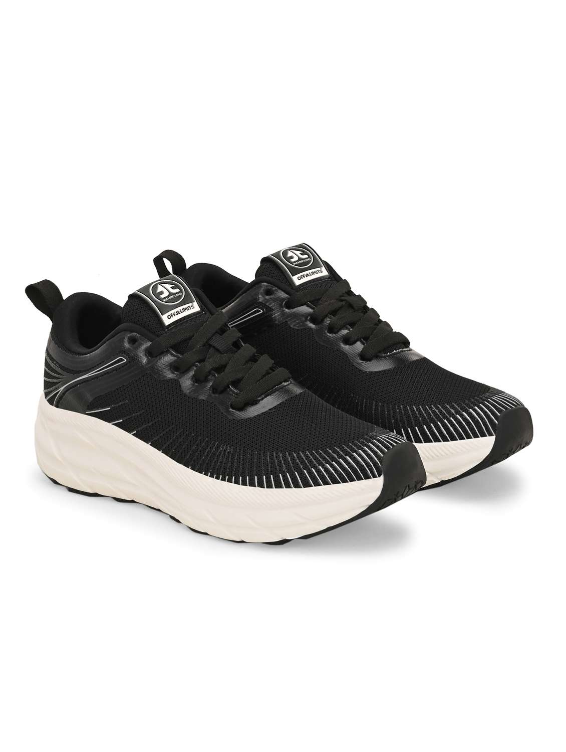 women black lace-up sports shoe - 22020376 -  Standard Image - 1