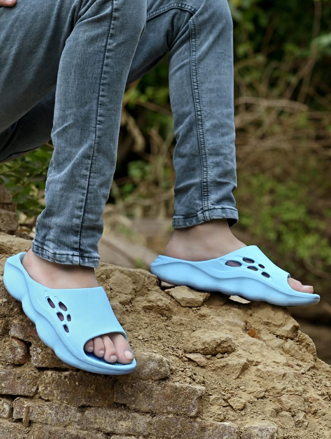 men open toe slip on slider - 22020435 - Standard Image - 1