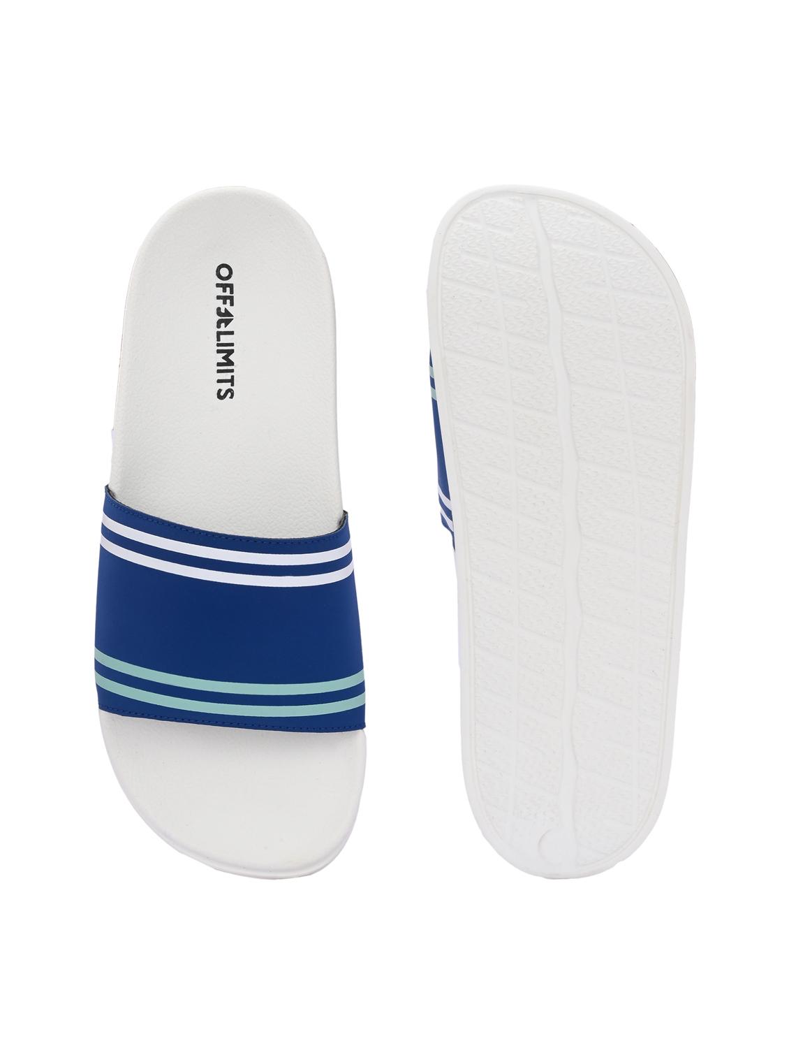 men striped open toe slider - 22020440 - Standard Image - 4