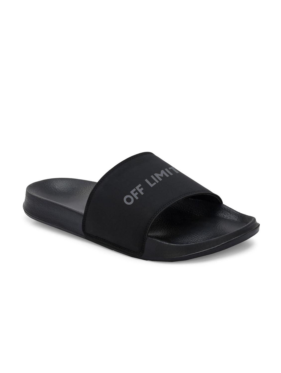men typographic open toe slider - 22020445 - Standard Image - 1