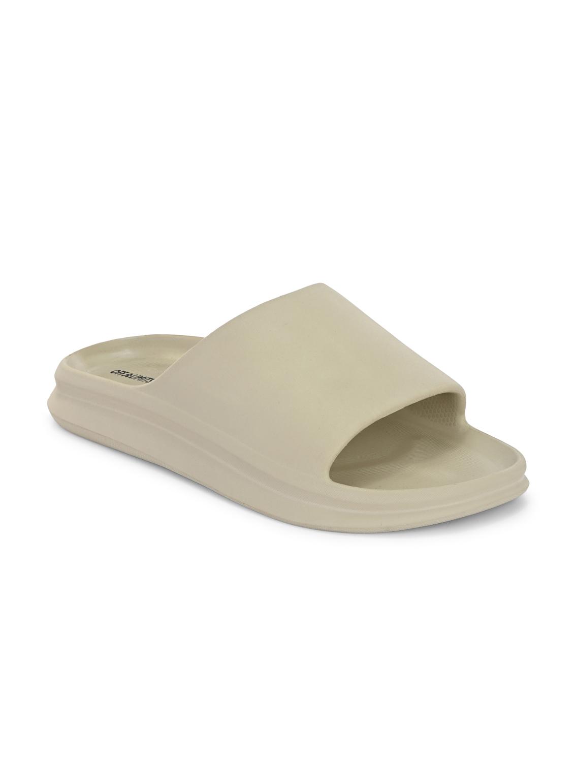 men solid open toe slider - 22020454 -  Standard Image - 1