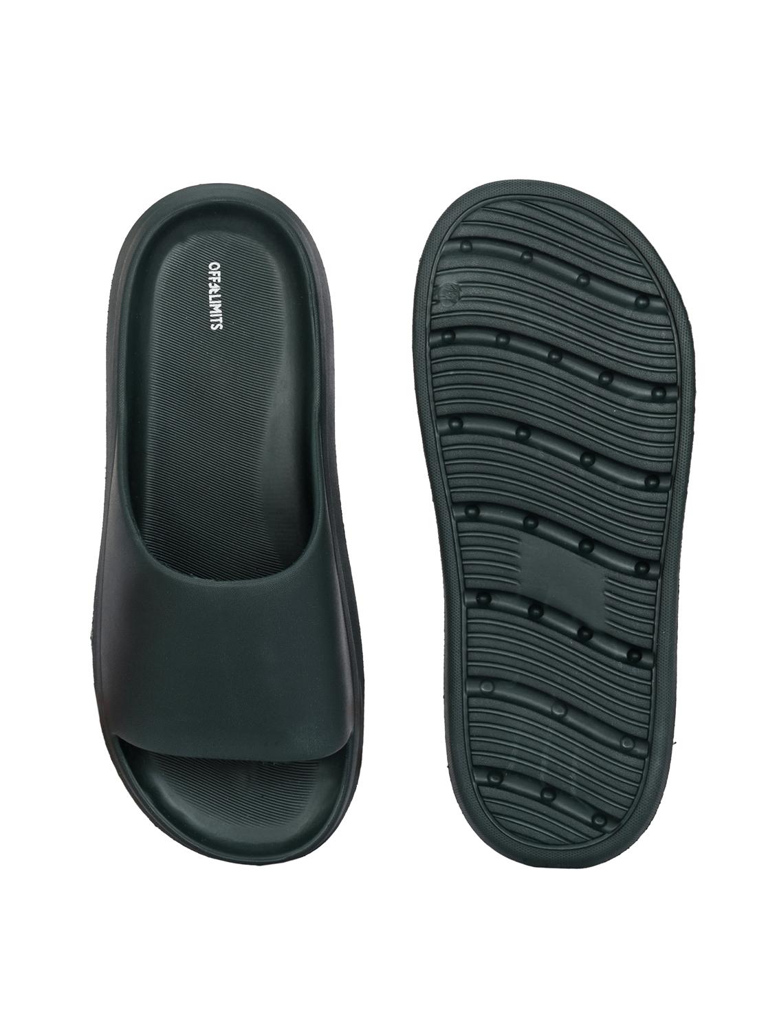 men solid open toe slider - 22020456 - Standard Image - 4