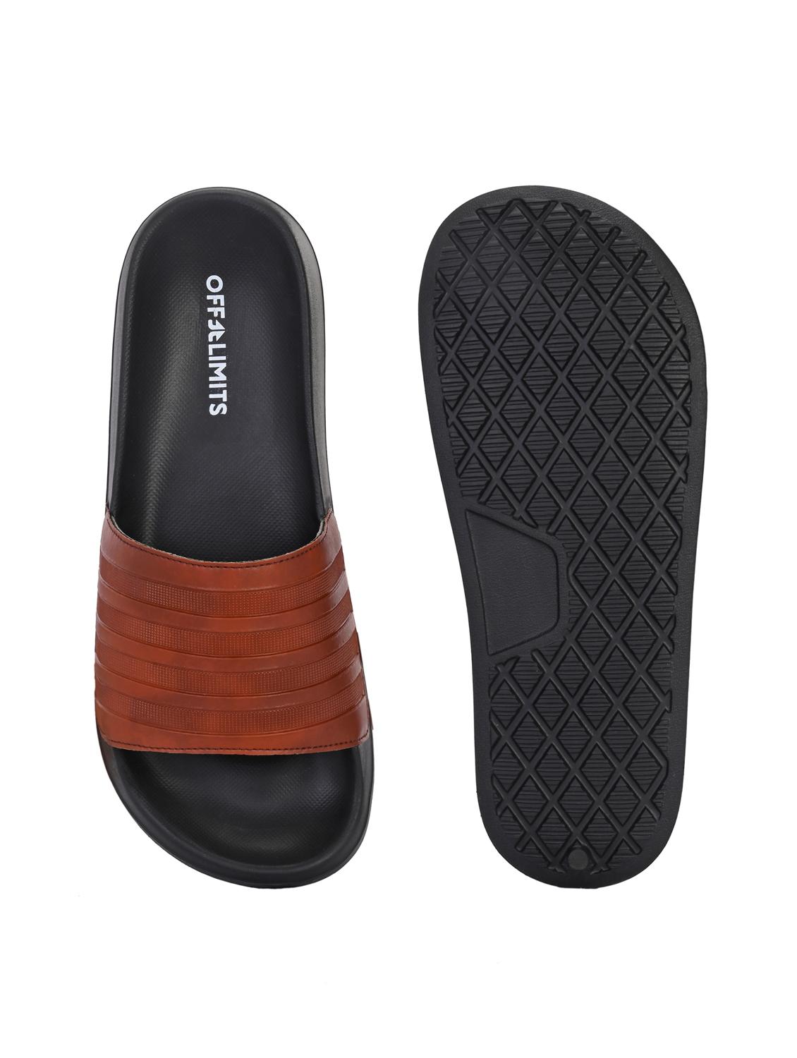 men textured open toe slider - 22020466 - Standard Image - 4