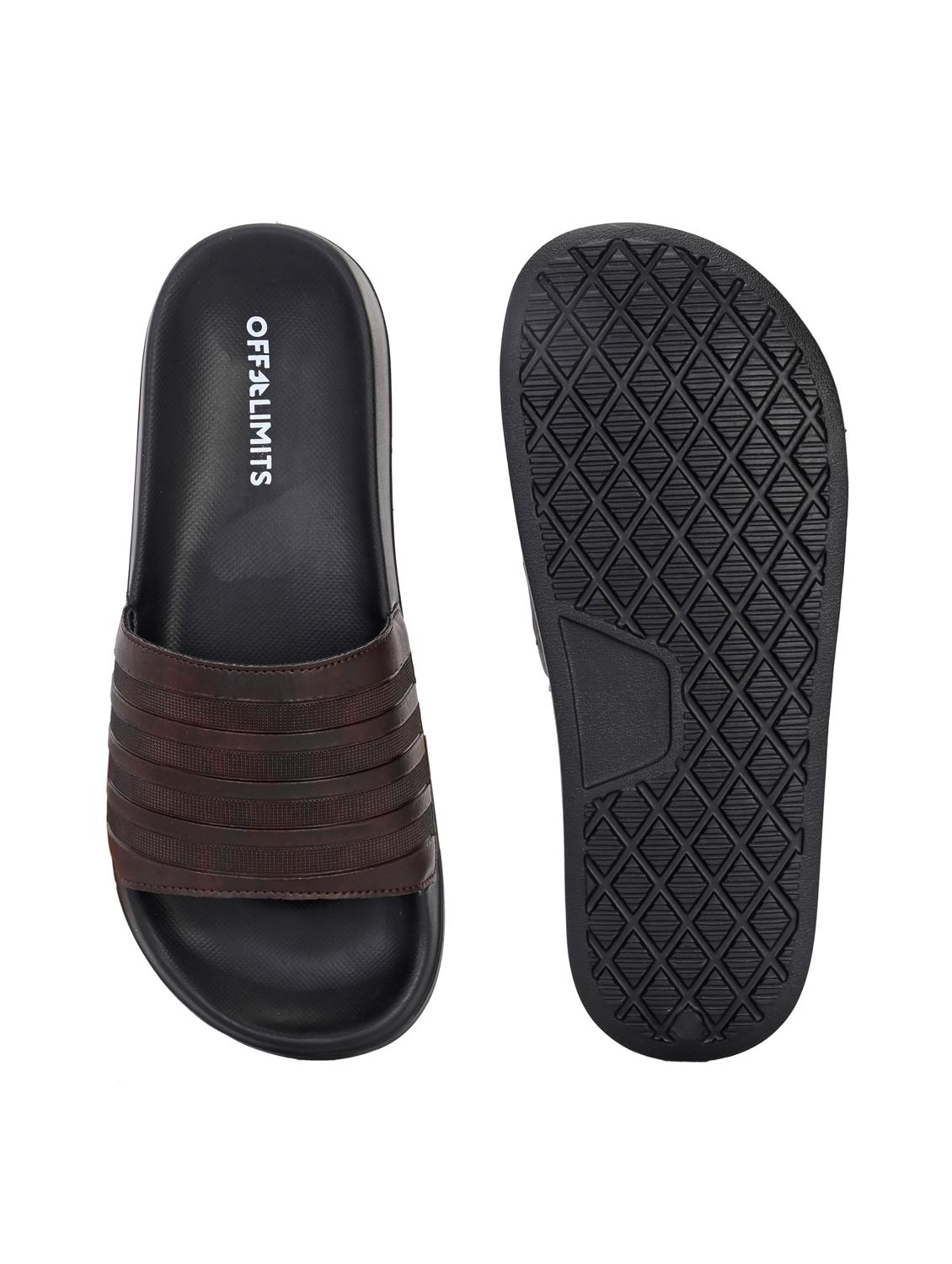 men textured open toe slider - 22020467 - Standard Image - 4