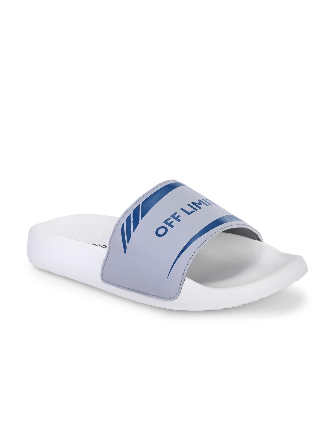 men printed slip on slider - 22020471 - Standard Image - 1