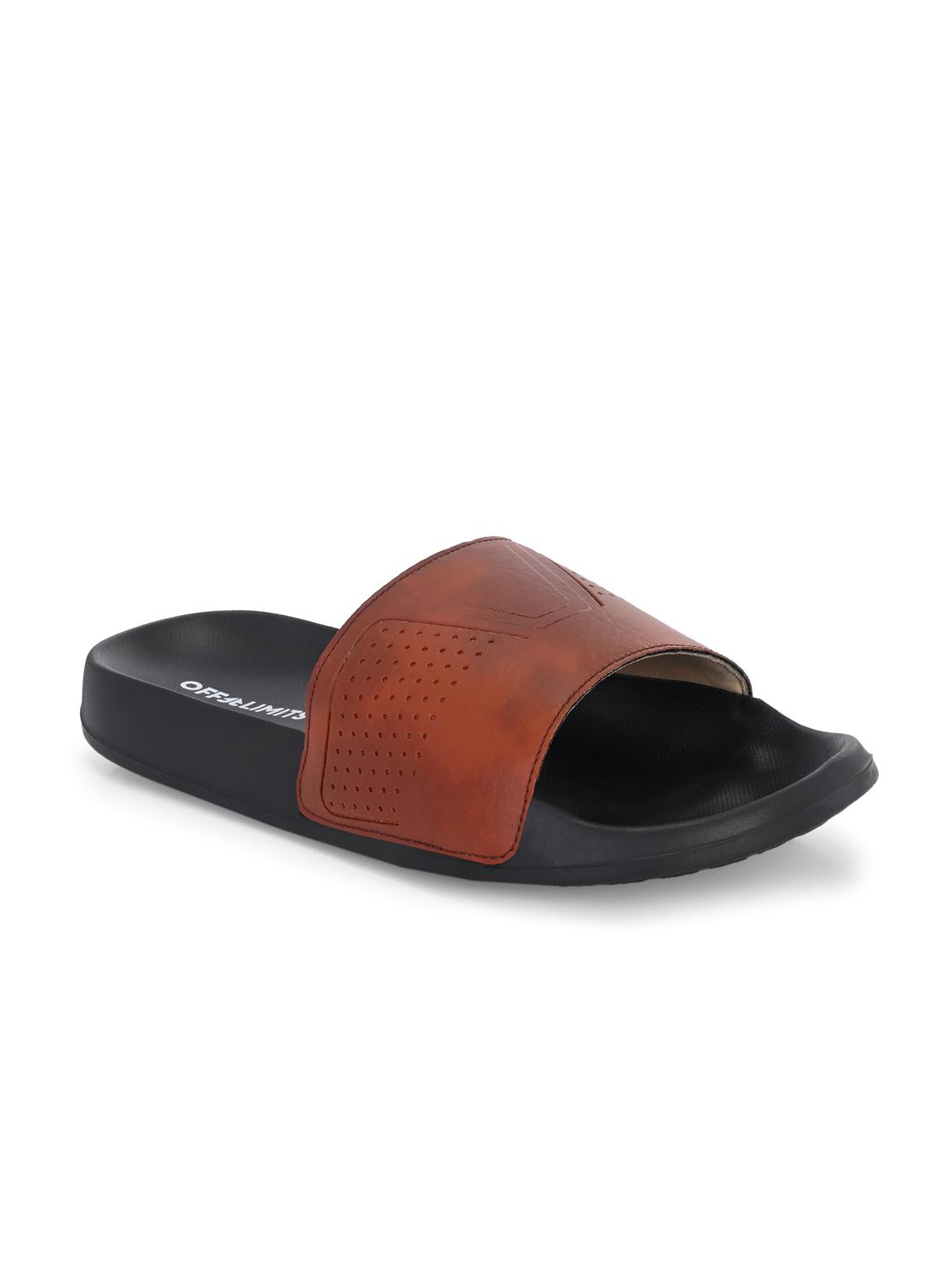 men solid slip on slider - 22020489 - Standard Image - 1
