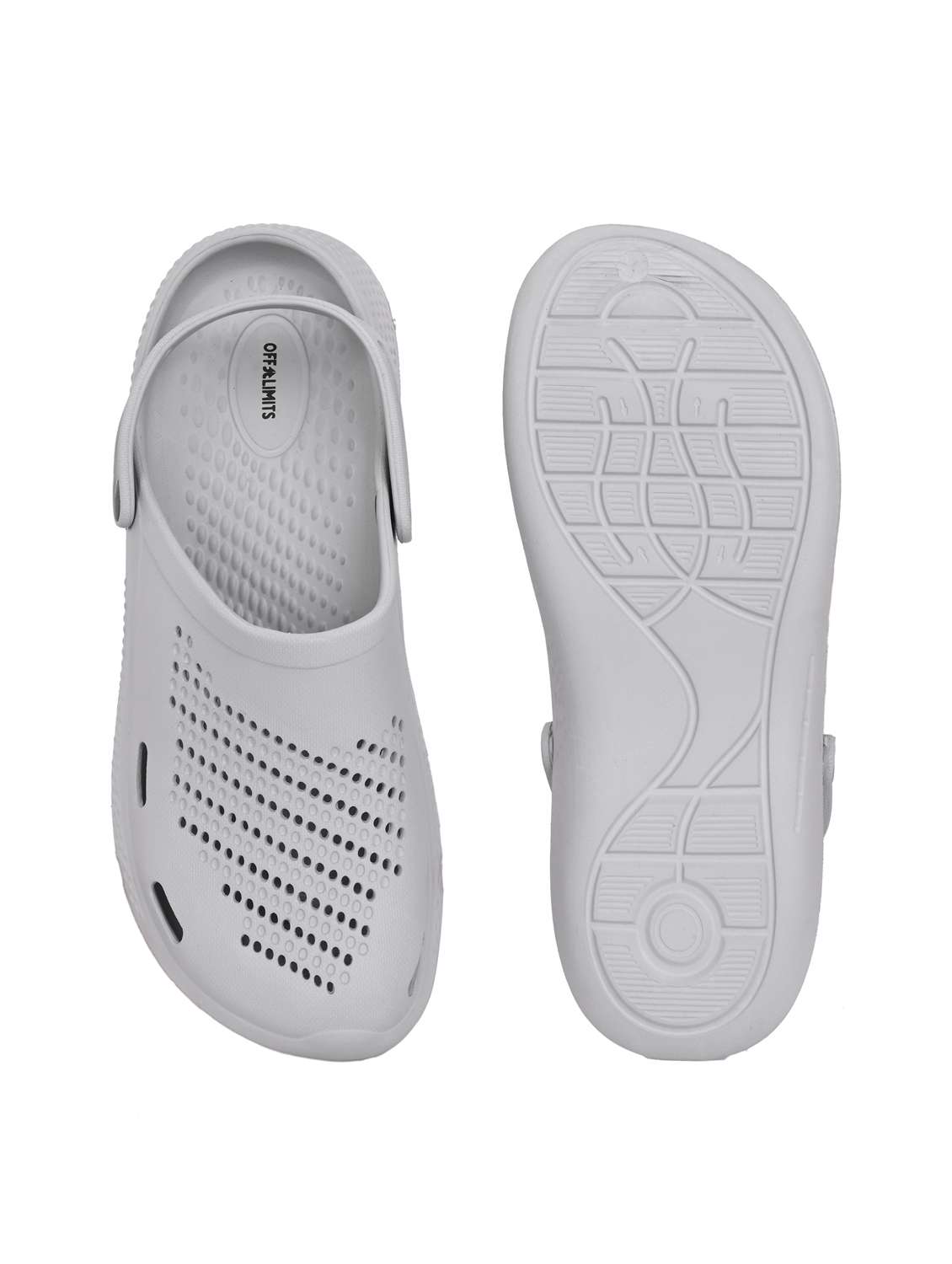 men grey solid clog - 22020497 -  Standard Image - 4