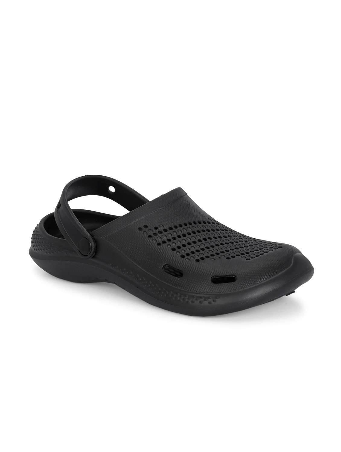 men black solid clog - 22020500 -  Standard Image - 1