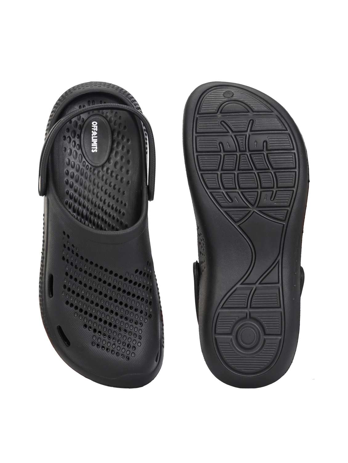 men black solid clog - 22020500 -  Standard Image - 4