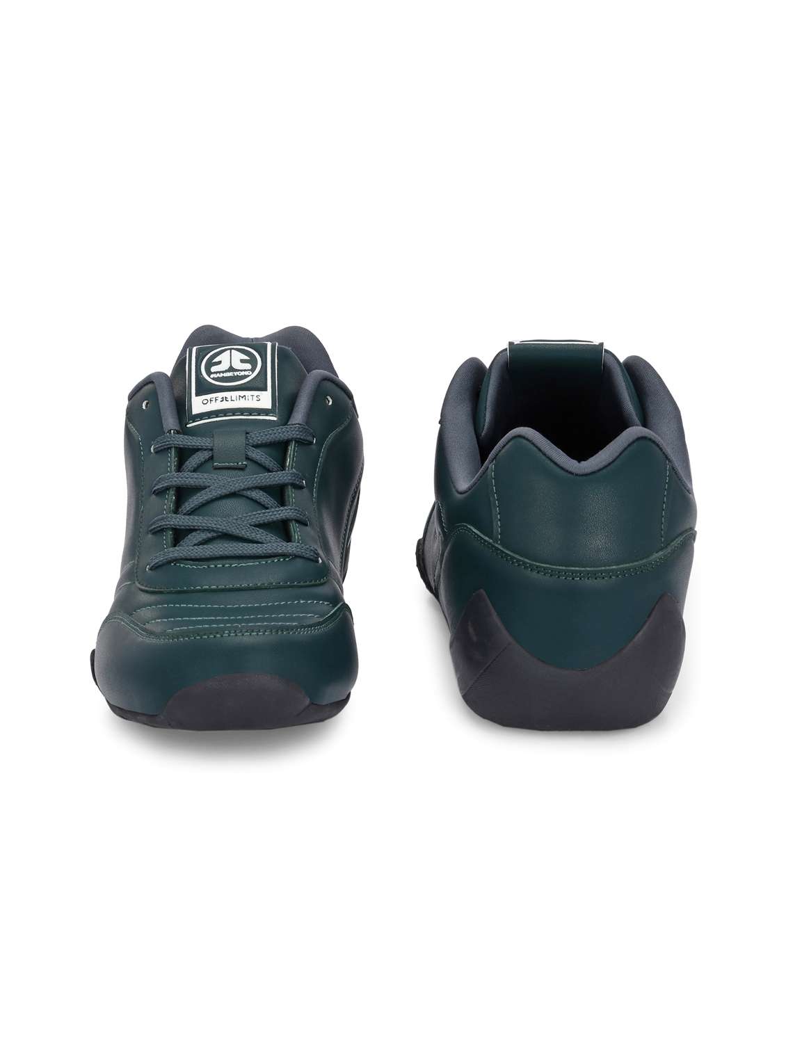 men bottle green lace up sneaker - 22020503 - Standard Image - 4