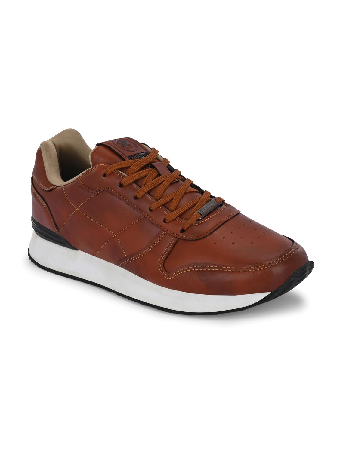 men brown lace up sneaker - 22020506 -  Standard Image - 1