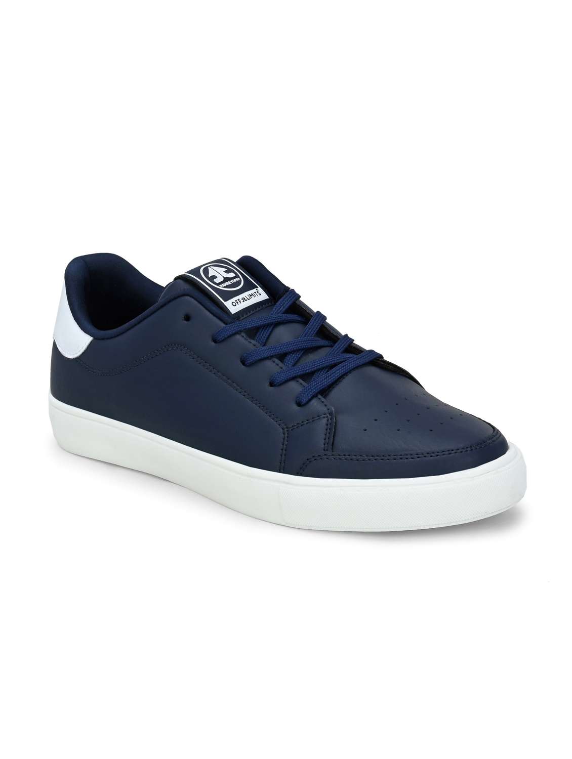 men navy blue lace up sneaker - 22020512 -  Standard Image - 1