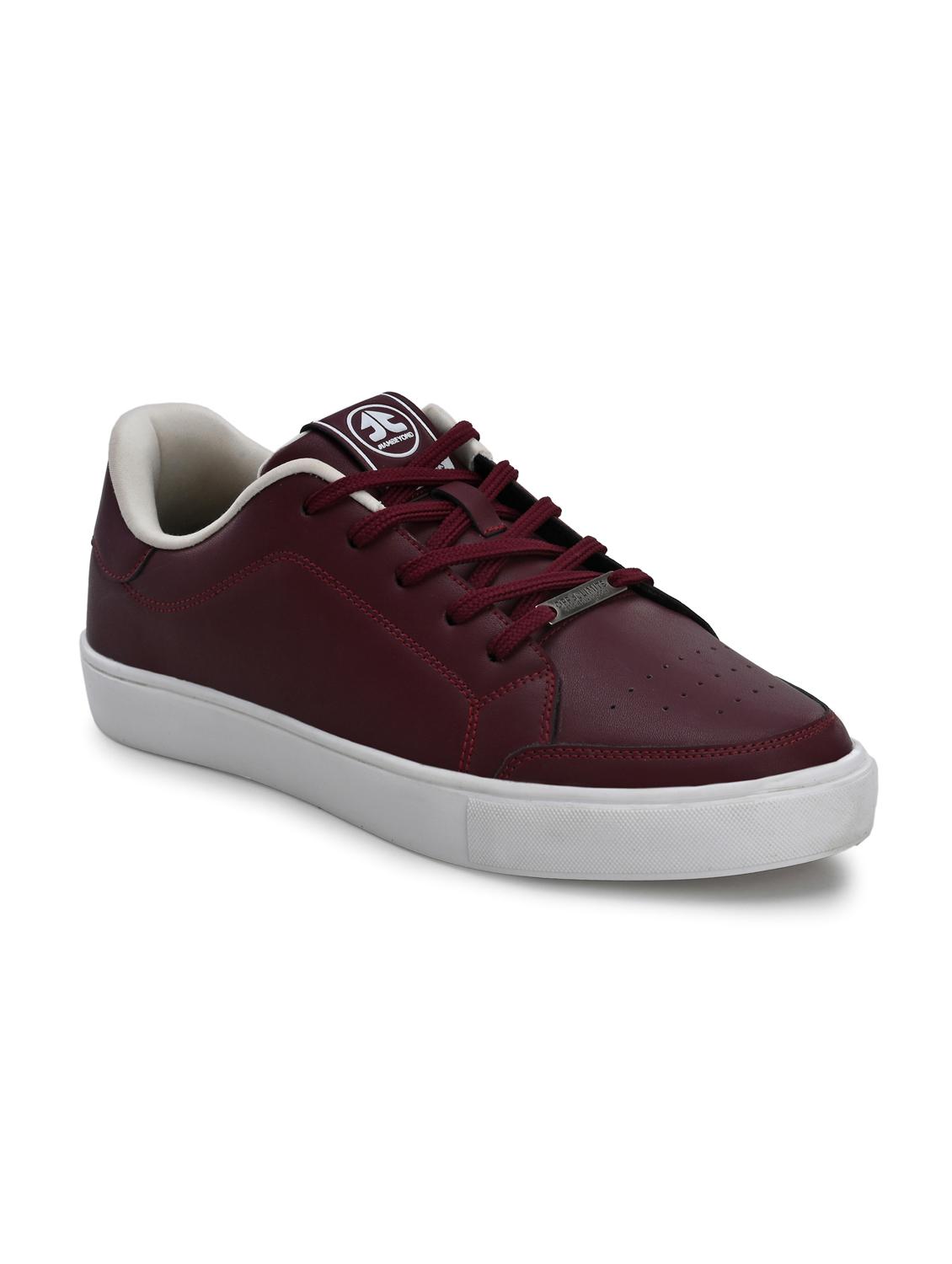 men maroon lace up sneaker - 22020513 - Standard Image - 1