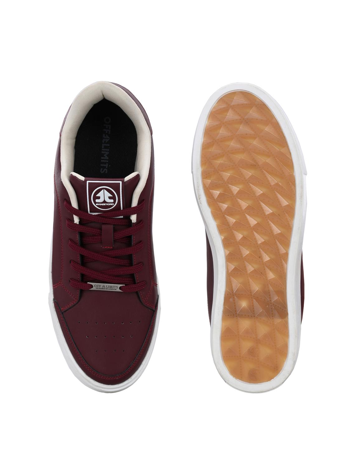 men maroon lace up sneaker - 22020513 - Standard Image - 4