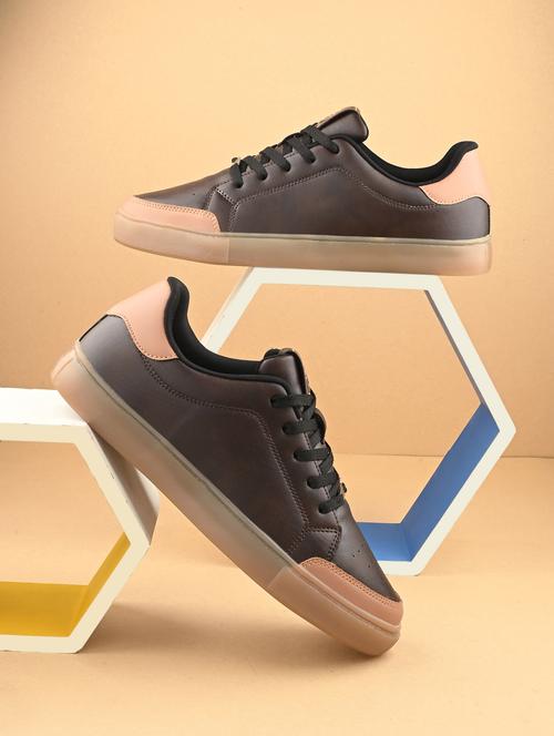 men brown lace up sneaker - 22020523 - Standard Image - 0