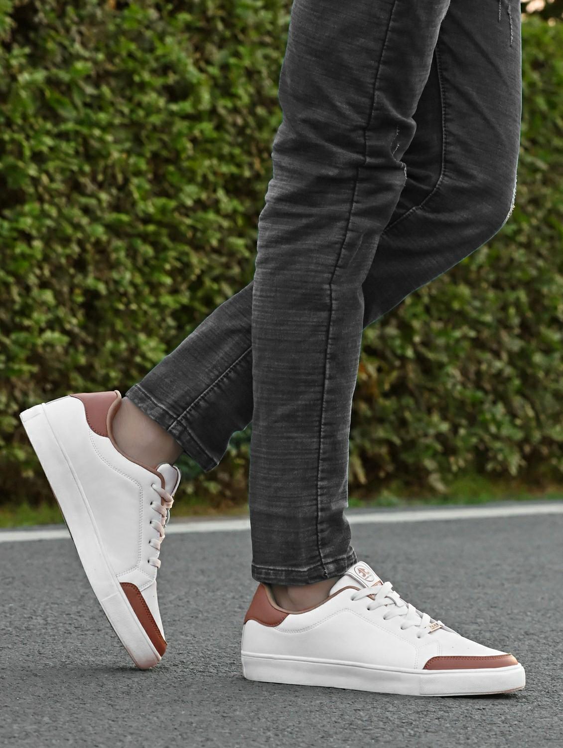 men white lace up sneaker - 22020524 -  Standard Image - 1