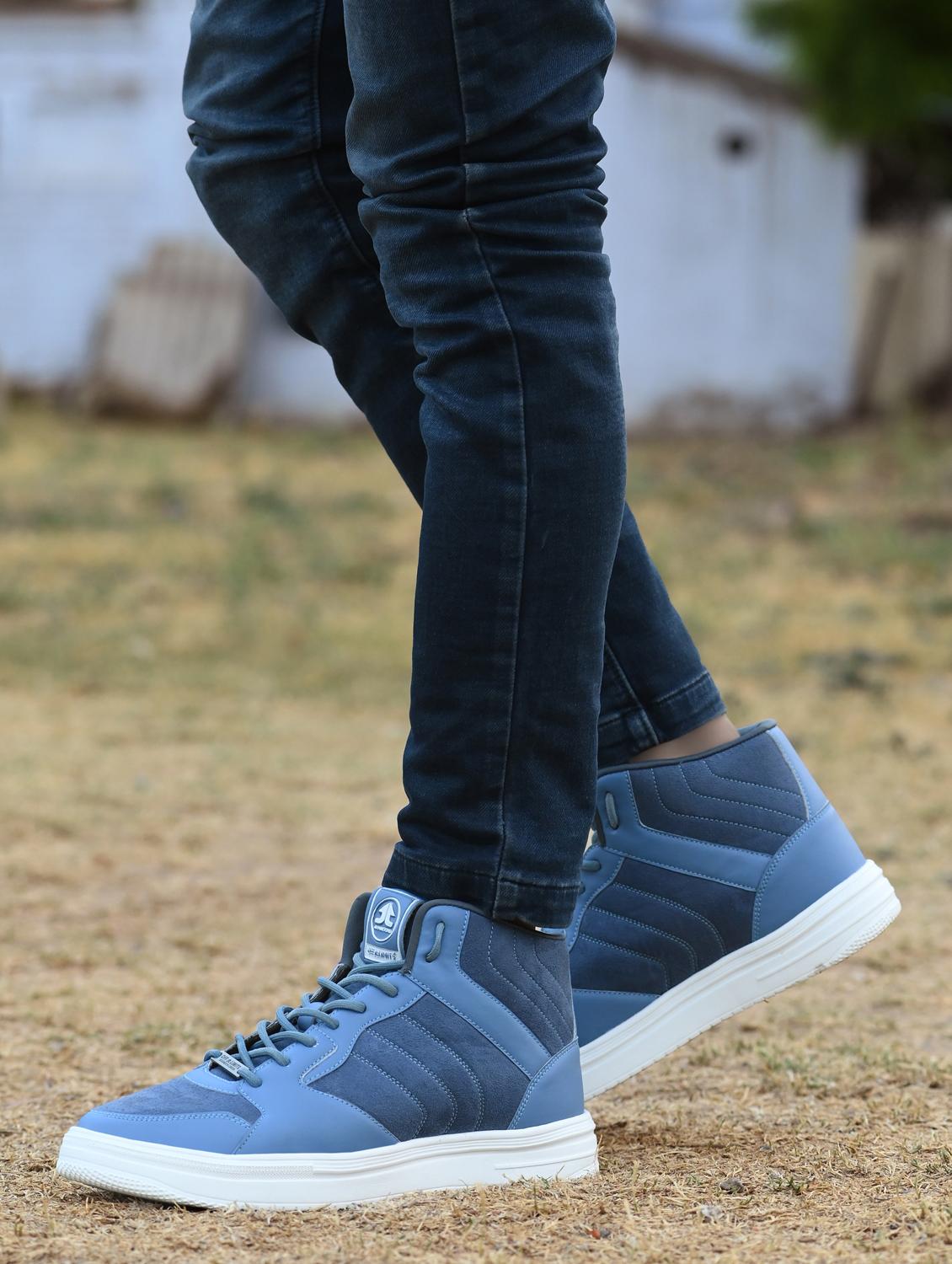 men blue solid lace up shoe - 22020545 -  Standard Image - 1