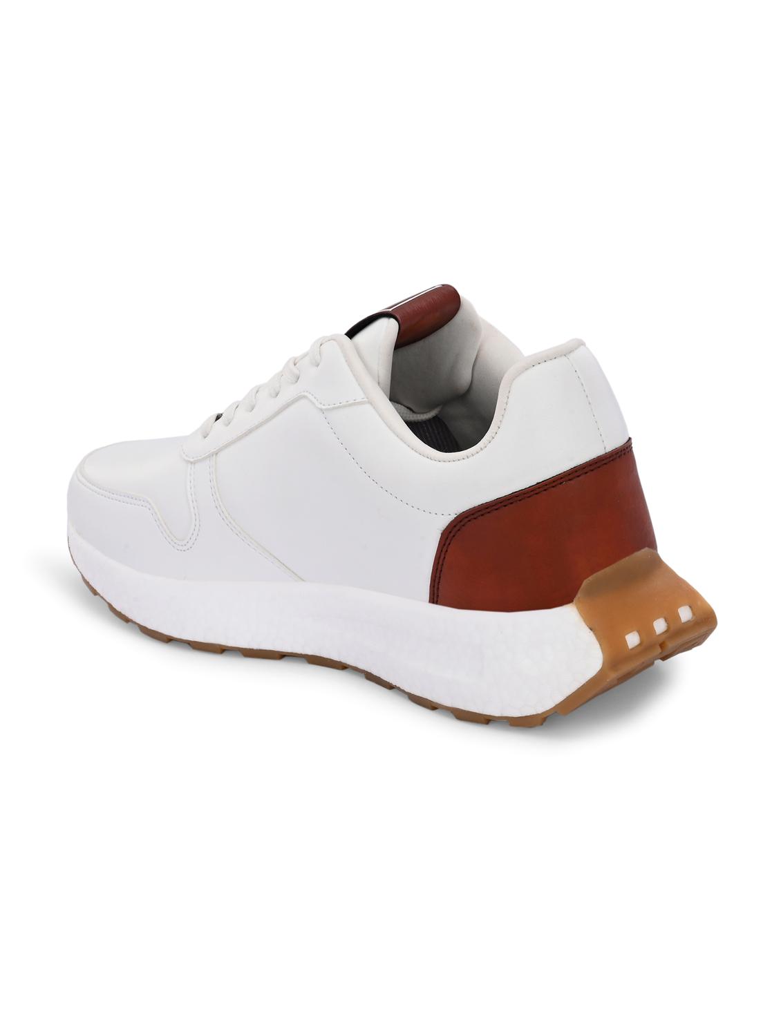 men solid white lace up shoe - 22020550 - Standard Image - 4