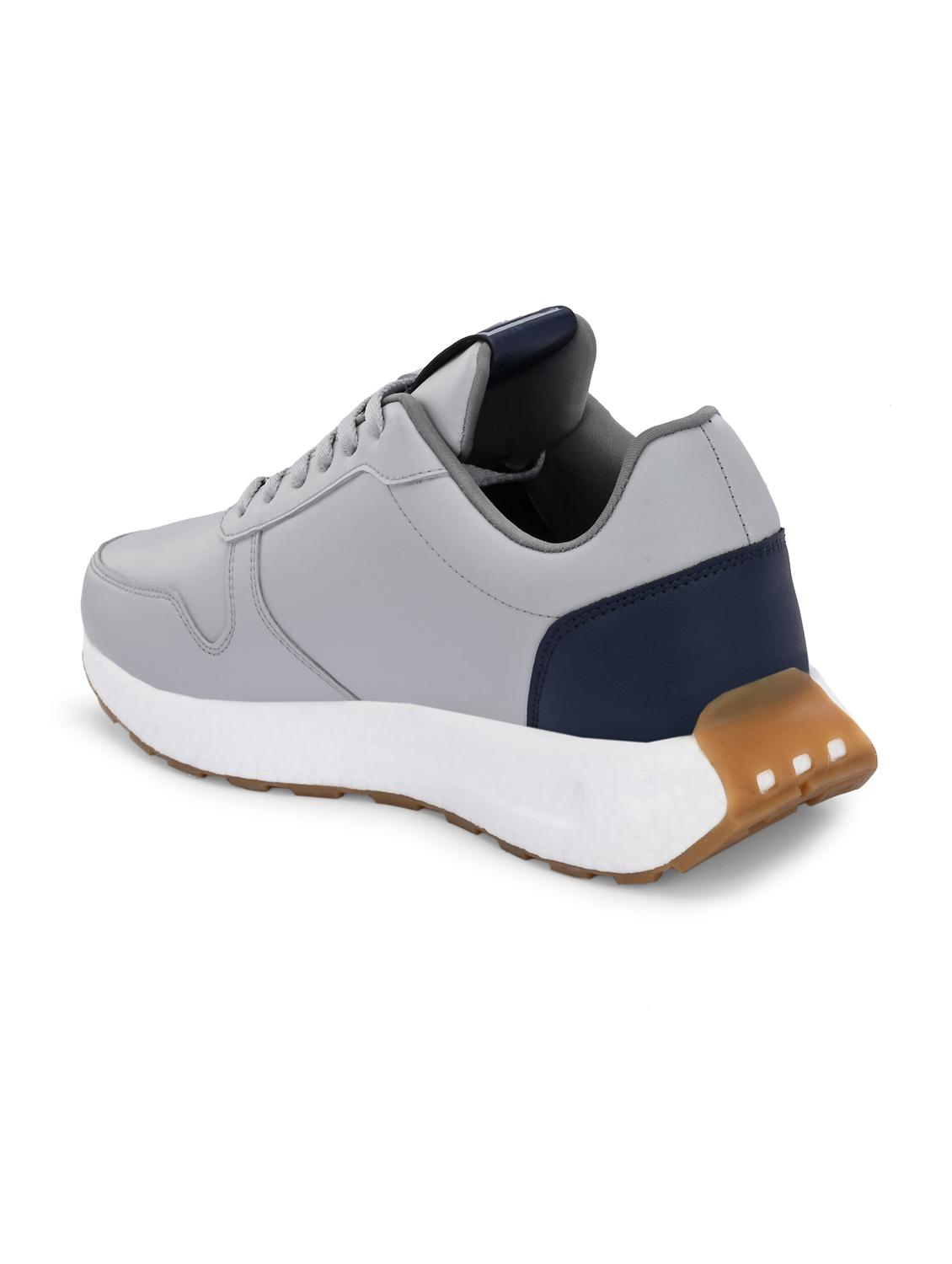 men solid grey lace up shoe - 22020551 - Standard Image - 4