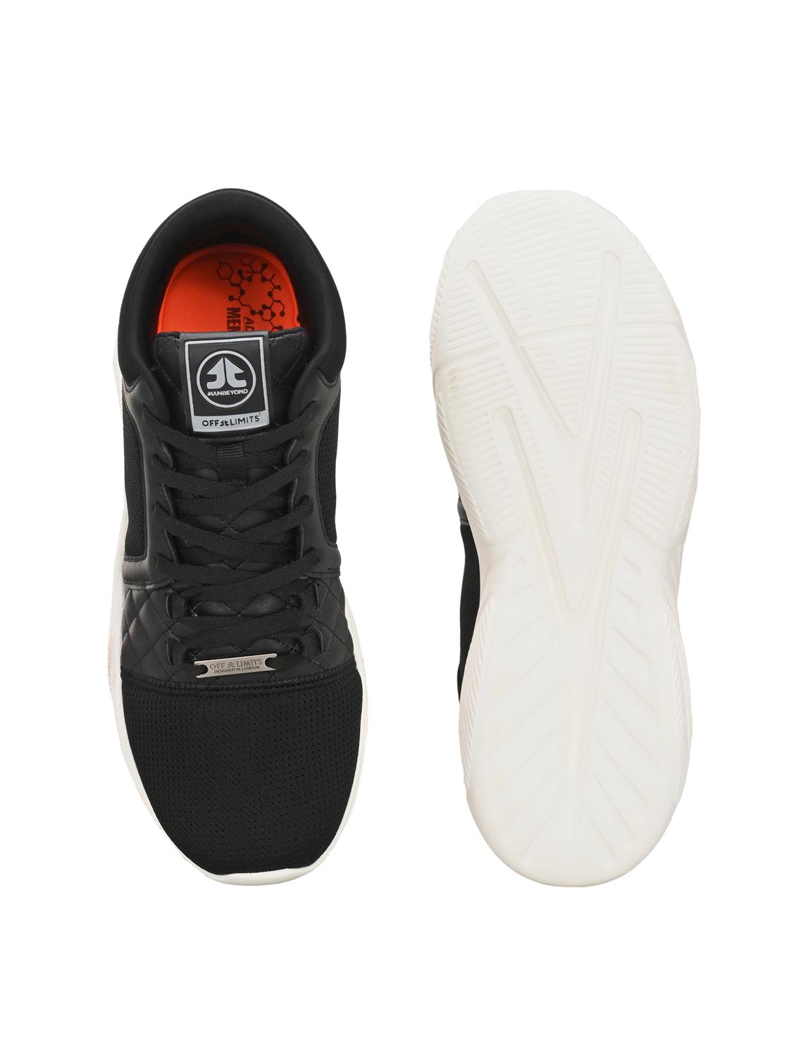men solid black lace up shoe - 22020556 - Standard Image - 4